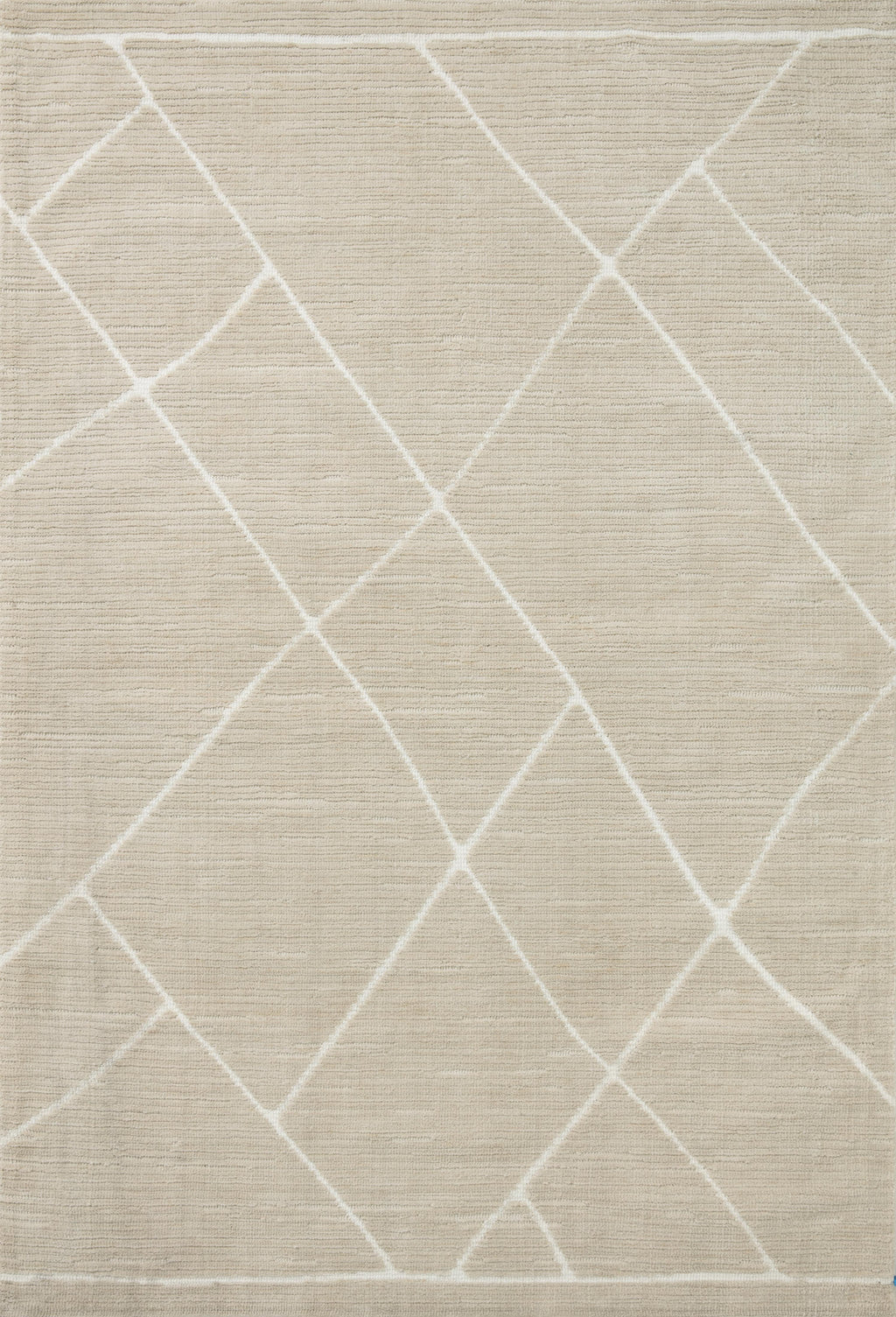 Magnolia Home by Joanna Gaines x Loloi Logan Rug in Oatmeal / White Beige Accent Power-Loomed Polyester