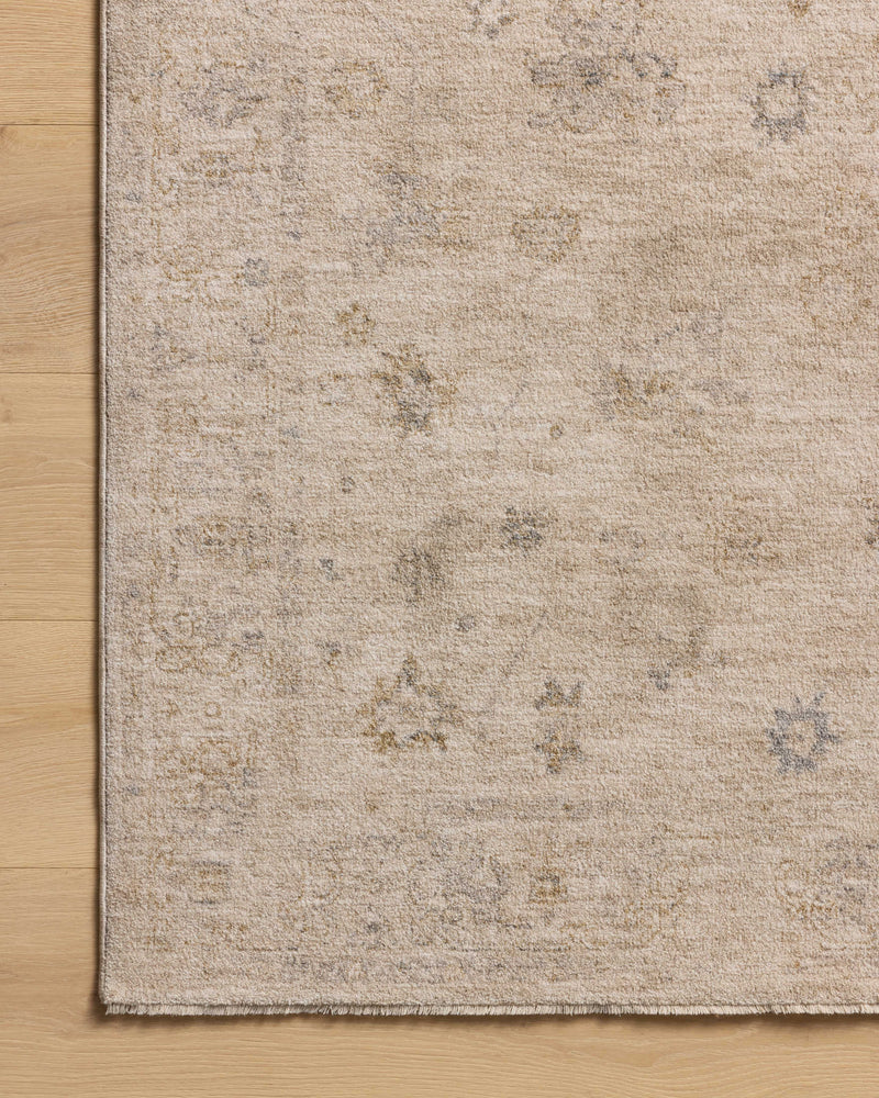 Chris Loves Julia x Loloi Louisa Oatmeal / Stone 2'-3" x 3'-10" Accent Rug Beige Accent Power-Loomed Polyester