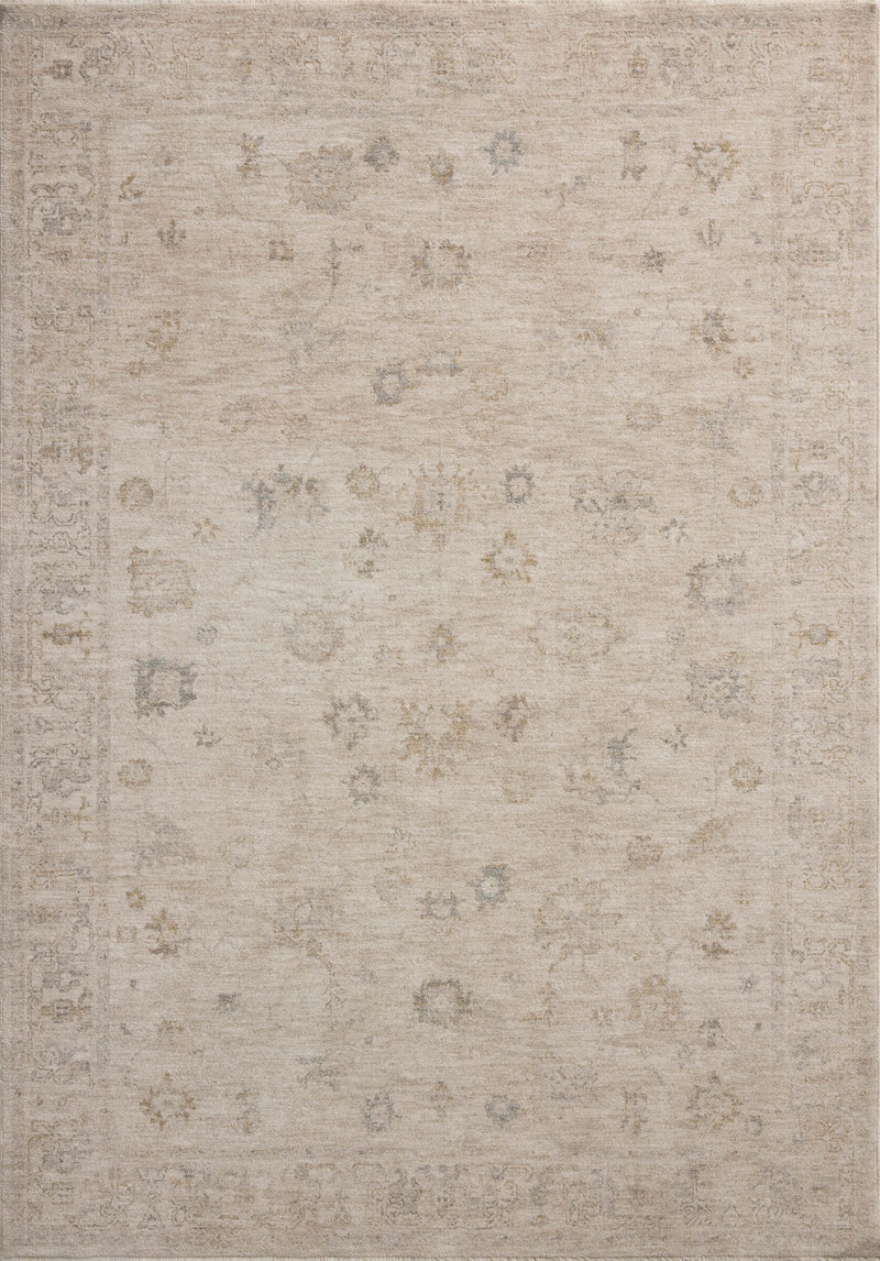 Chris Loves Julia x Loloi Louisa Oatmeal / Stone 2'-3" x 3'-10" Accent Rug Beige Accent Power-Loomed Polyester