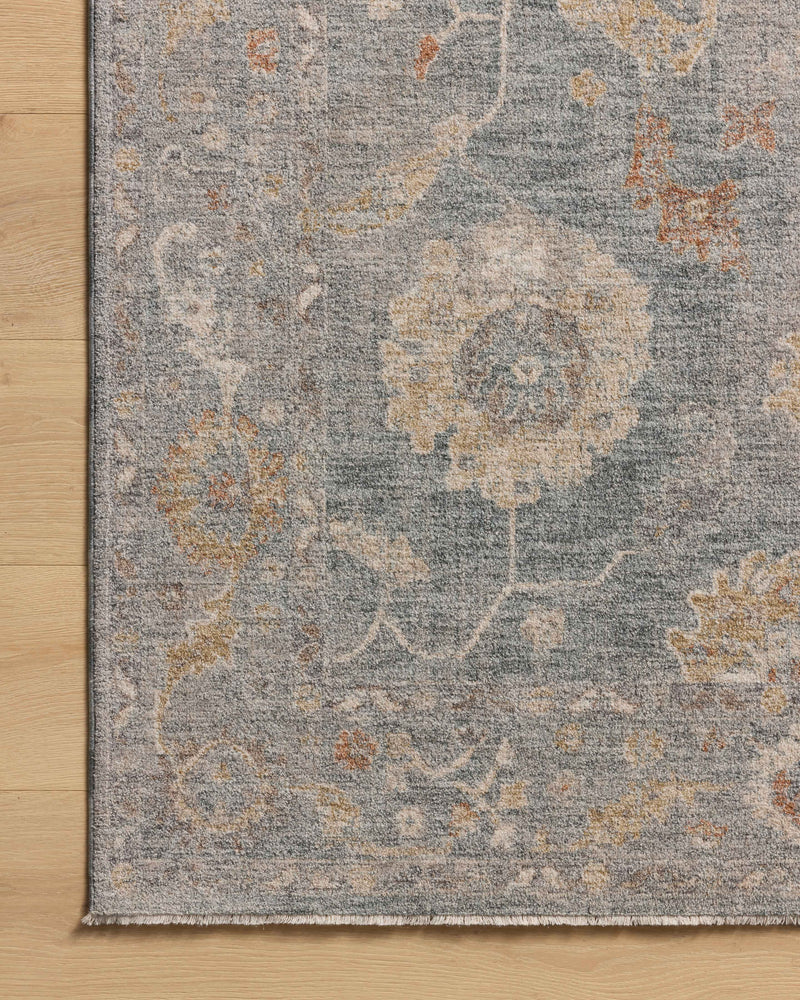 Chris Loves Julia x Loloi Louisa Ocean / Sunset 2'-3" x 3'-10" Accent Rug Blue Accent Power-Loomed Polyester
