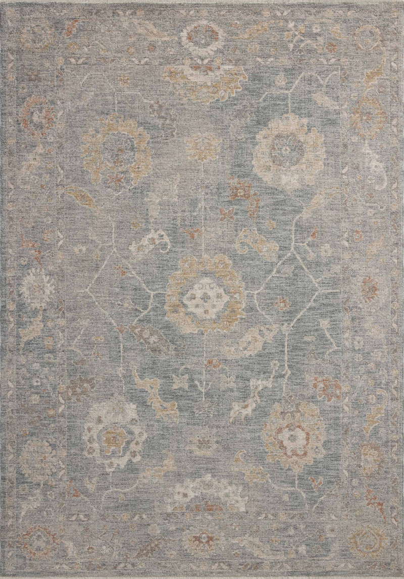 Chris Loves Julia x Loloi Louisa Ocean / Sunset 2'-3" x 3'-10" Accent Rug Blue Accent Power-Loomed Polyester