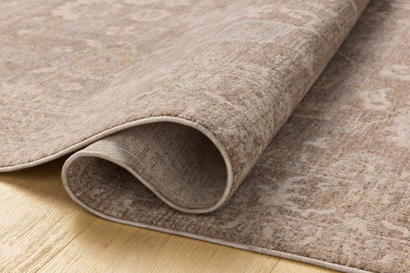 Chris Loves Julia x Loloi Louisa Taupe / Ivory 2'-3" x 3'-10" Accent Rug Beige Accent Power-Loomed Polyester
