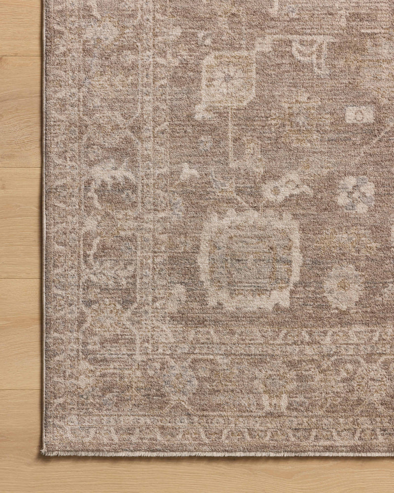Chris Loves Julia x Loloi Louisa Taupe / Ivory 2'-3" x 3'-10" Accent Rug Beige Accent Power-Loomed Polyester