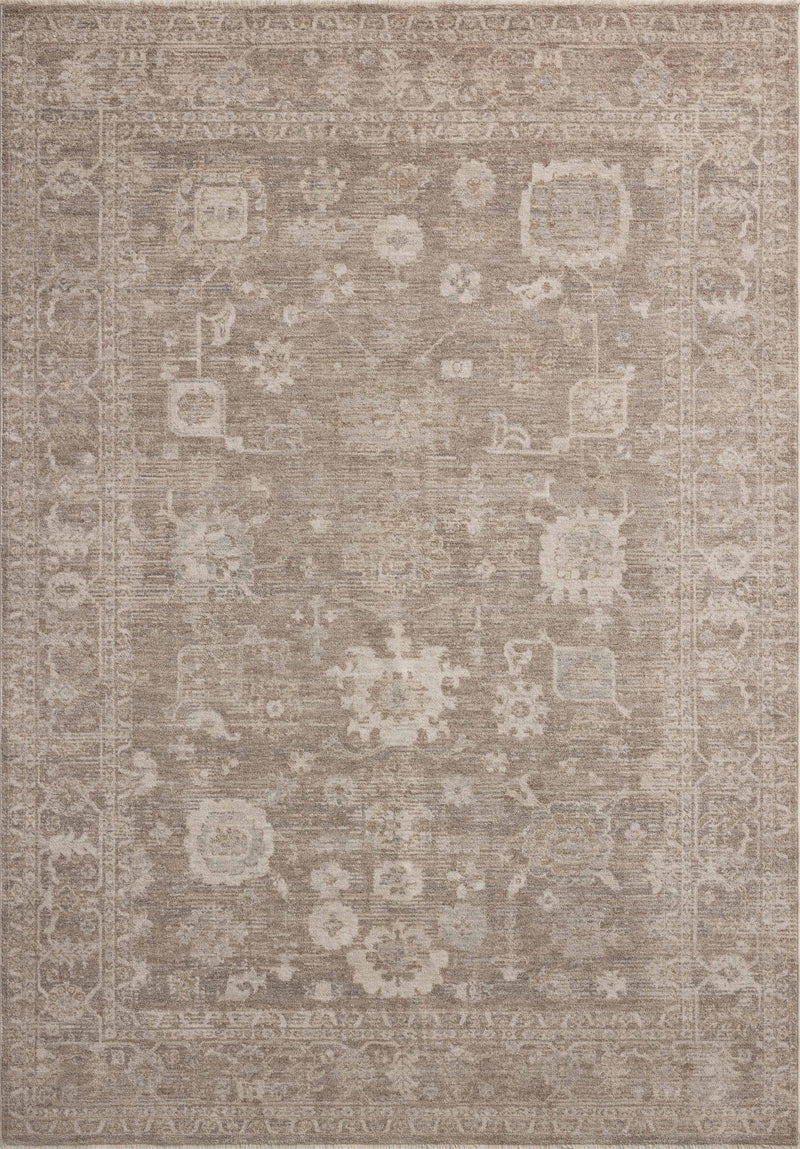 Chris Loves Julia x Loloi Louisa Taupe / Ivory 2'-3" x 3'-10" Accent Rug Beige Accent Power-Loomed Polyester