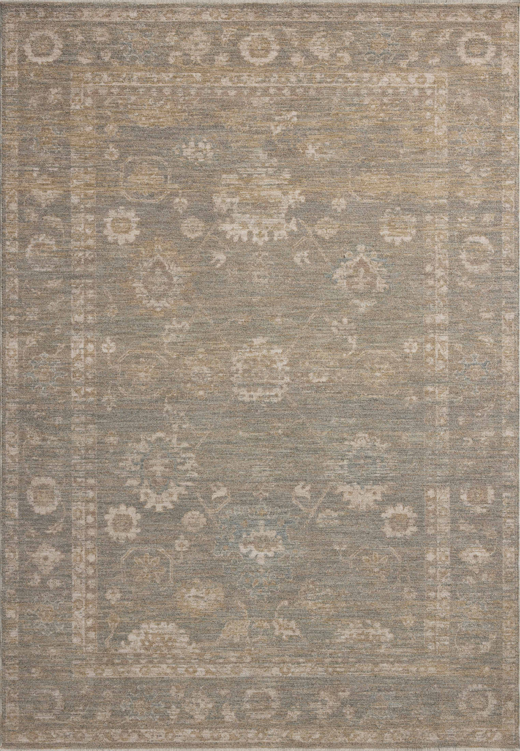 Chris Loves Julia x Loloi Louisa Lagoon / Ivory 2'-3" x 3'-10" Accent Rug Blue Accent Power-Loomed Polyester