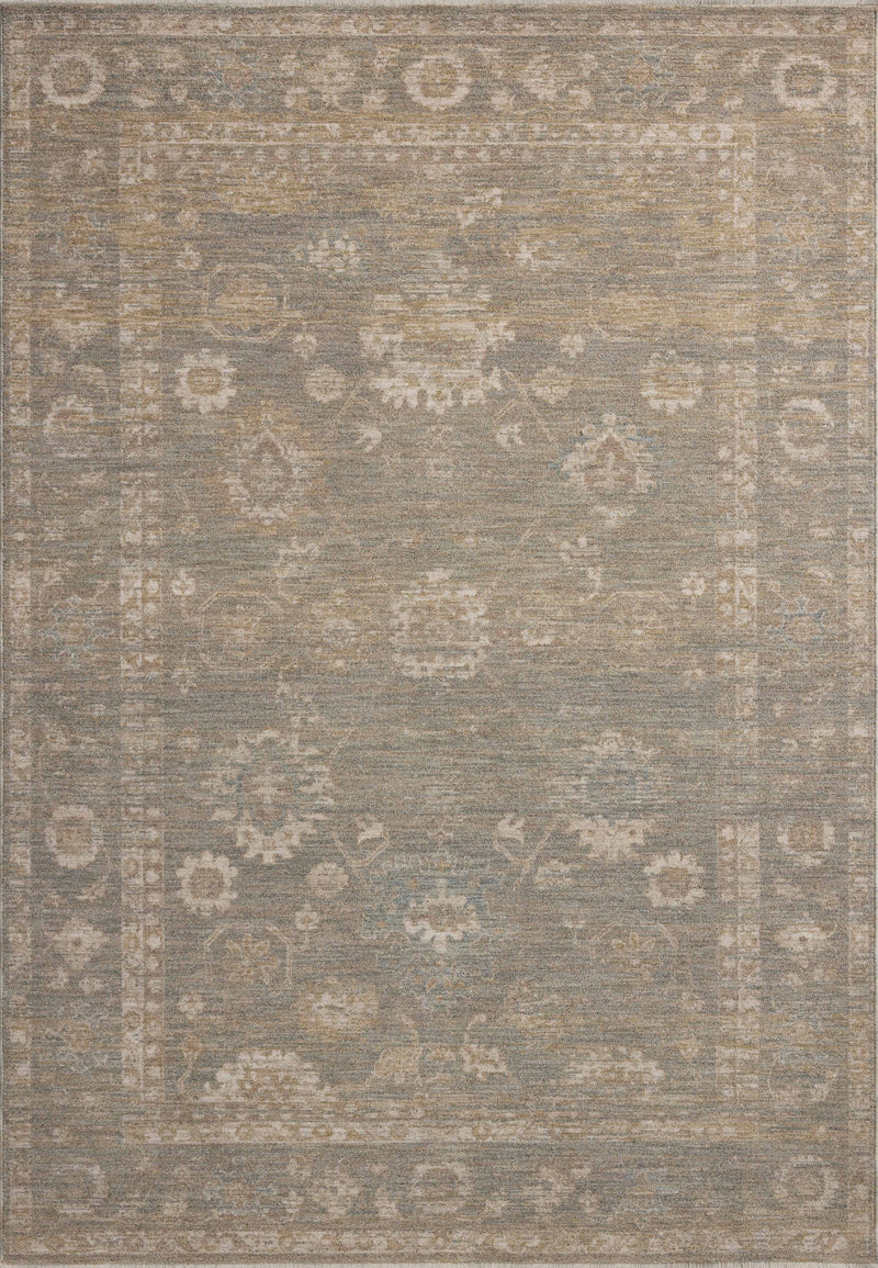 Chris Loves Julia x Loloi Louisa Lagoon / Ivory 2'-3" x 3'-10" Accent Rug Blue Accent Power-Loomed Polyester