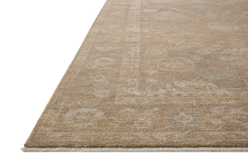 Chris Loves Julia x Loloi Louisa Taupe / Gold 2'-3" x 3'-10" Accent Rug Beige Accent Power-Loomed Polyester