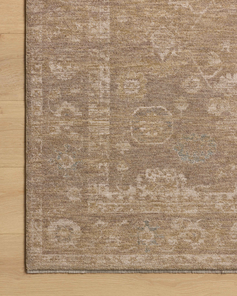 Chris Loves Julia x Loloi Louisa Taupe / Gold 2'-3" x 3'-10" Accent Rug Beige Accent Power-Loomed Polyester