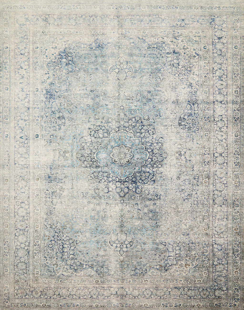 LUCCA Collection Wool/Viscose Rug  in  SKY
