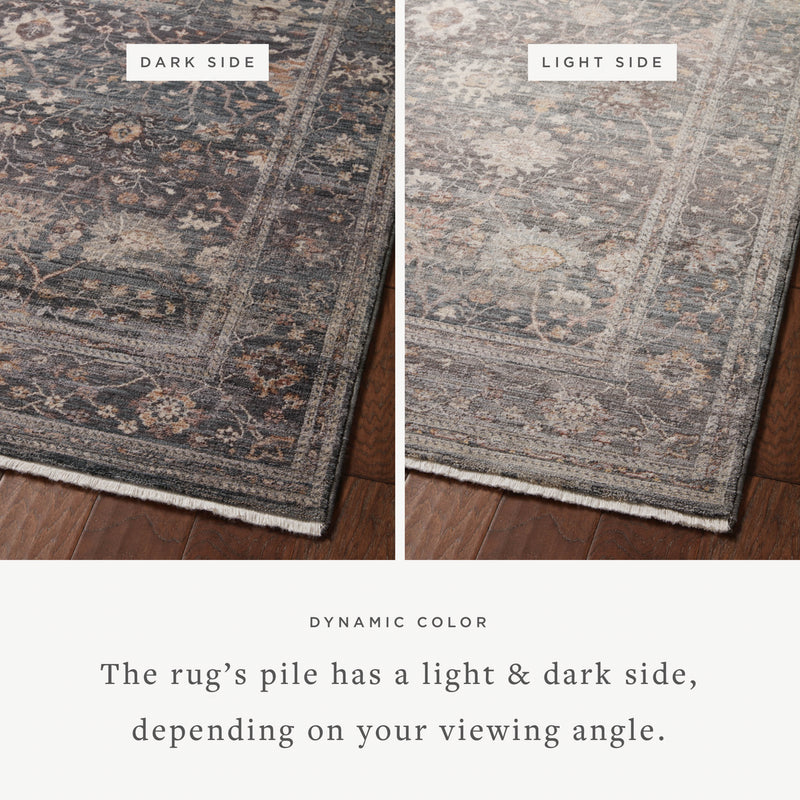 Lyra Collection Rug in Ink / Multi Gray sample Power-Loomed Polyester