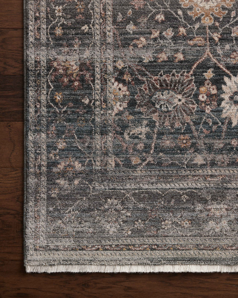 Lyra Collection Rug in Ink / Multi Gray sample Power-Loomed Polyester