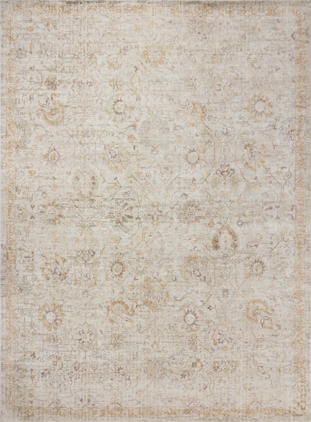 Loloi Marcella Sage / Gold 18" x 18" Sample Rug Green sample Hand-Woven Wool/Viscose
