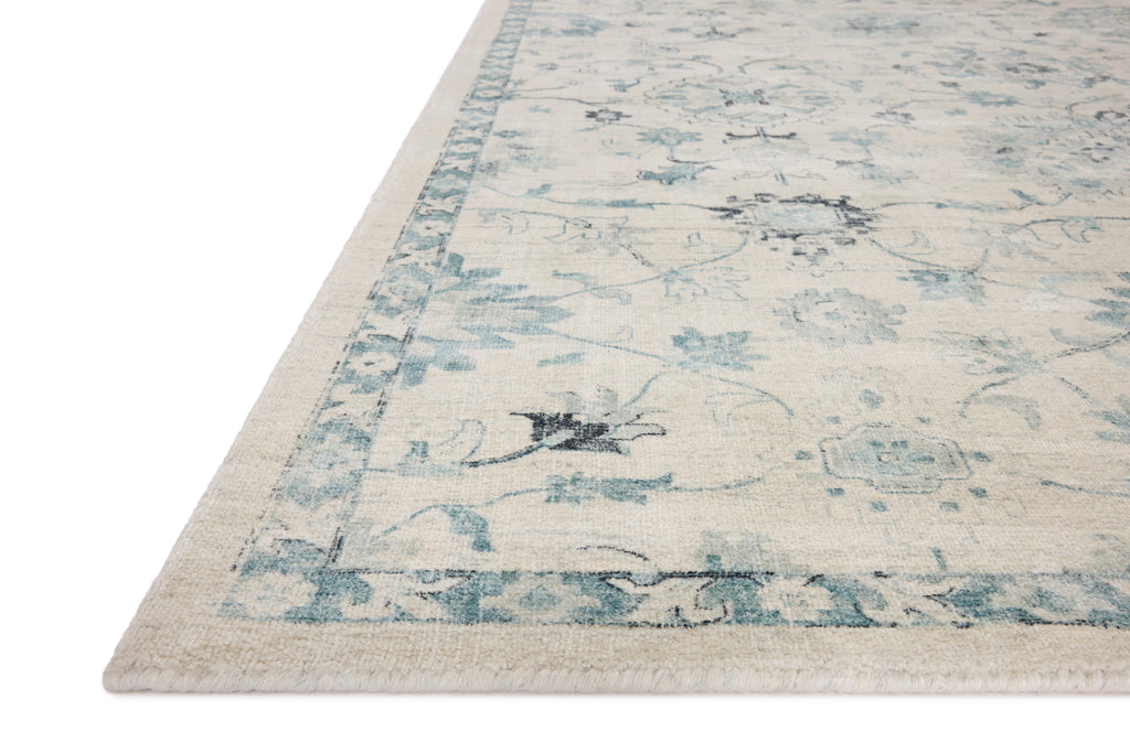 Loloi Marcella Blue / Ivory 18" x 18" Sample Rug Blue sample Hand-Woven Wool/Viscose