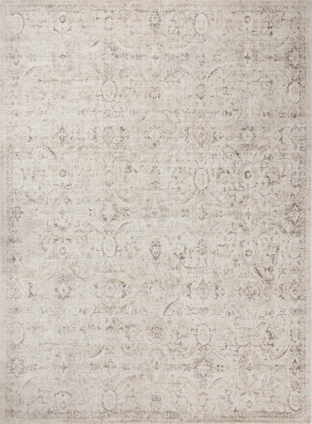 Loloi Marcella Cream / Pebble 18" x 18" Sample Rug Beige sample Hand-Woven Wool/Viscose