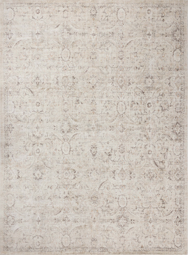 Loloi Marcella Cream / Pebble 18" x 18" Sample Rug Beige sample Hand-Woven Wool/Viscose