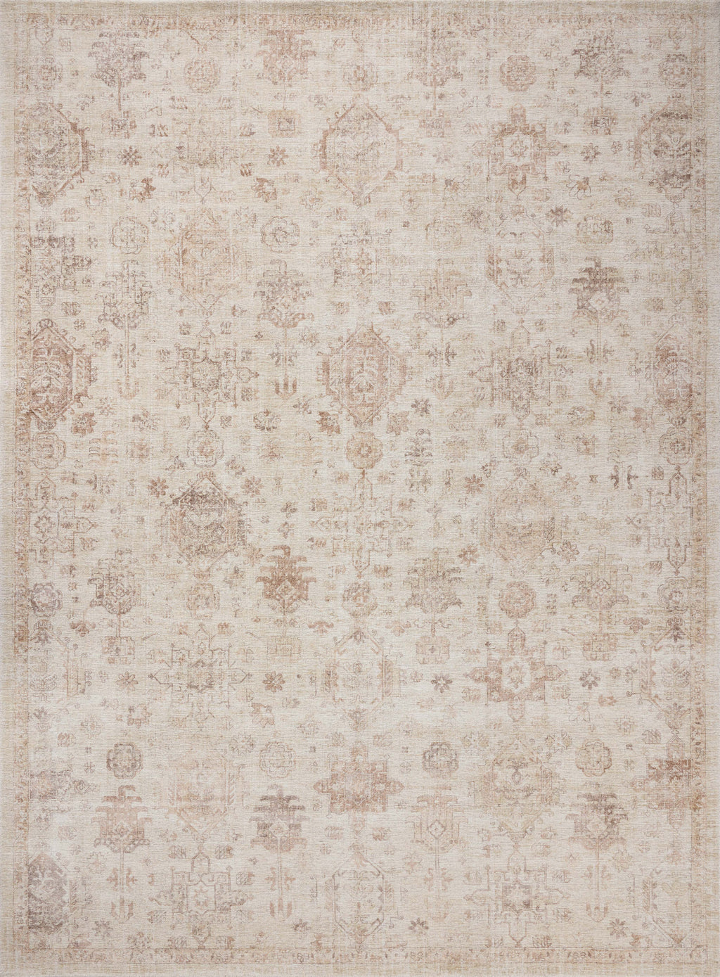 Loloi Marcella Sand / Terracotta 18" x 18" Sample Rug Beige sample Hand-Woven Wool/Viscose