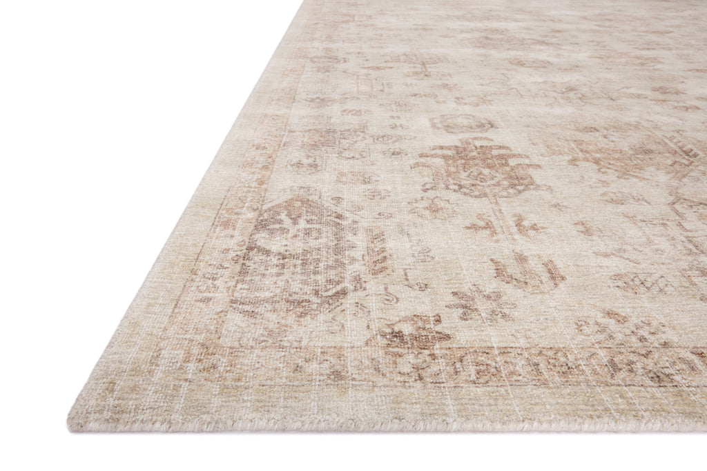 Loloi Marcella Sand / Terracotta 18" x 18" Sample Rug Beige sample Hand-Woven Wool/Viscose