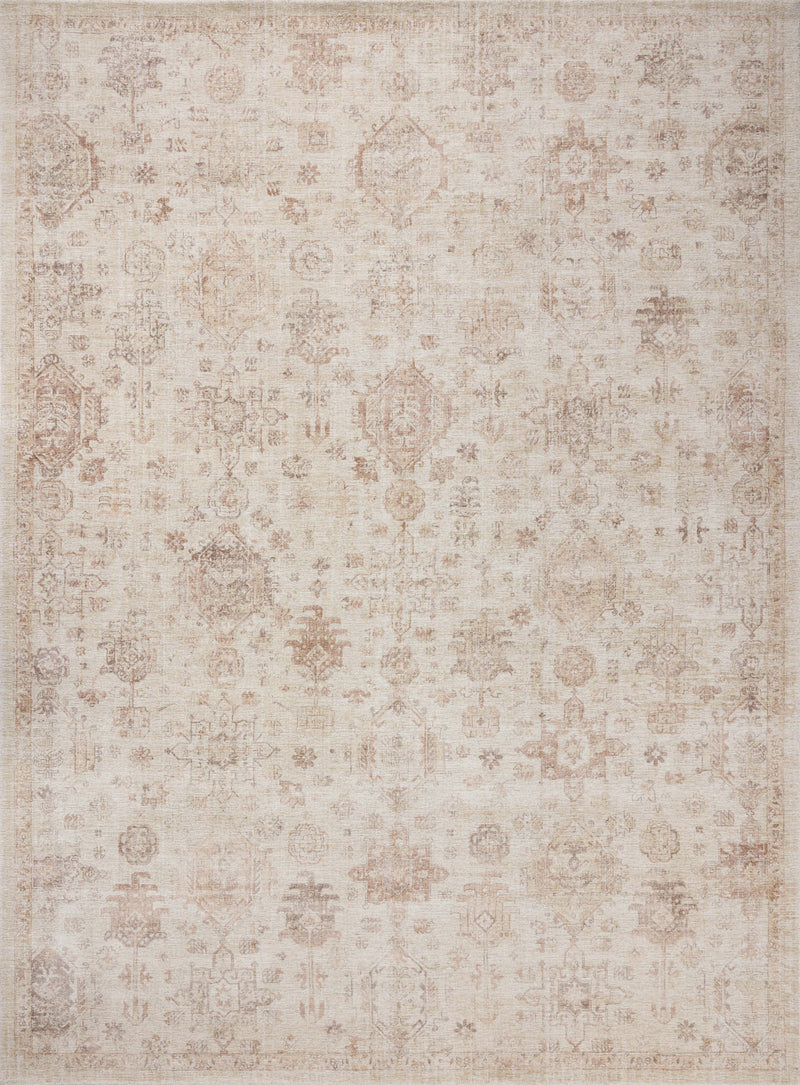 Loloi Marcella Sand / Terracotta 18" x 18" Sample Rug Beige sample Hand-Woven Wool/Viscose
