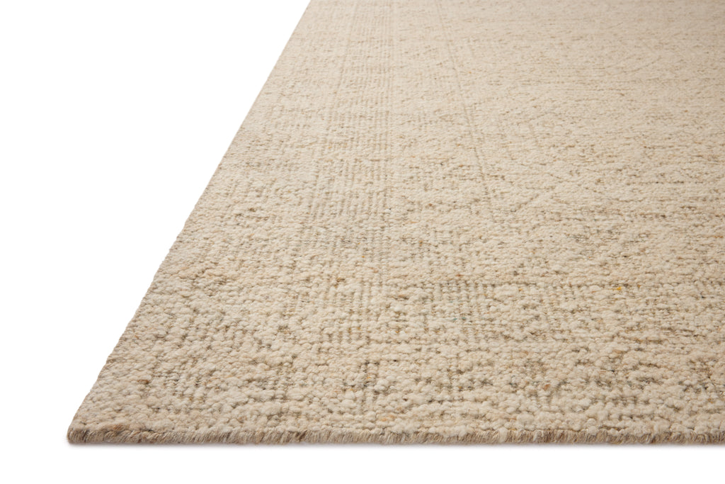 Loloi Novi Fog / Stone 18" x 18" Sample Rug Beige sample Hand-Woven Wool/Cotton