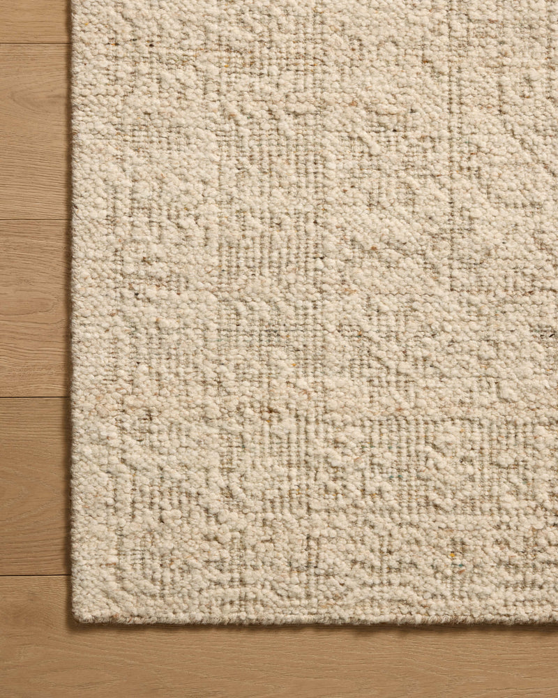 Loloi Novi Fog / Stone 18" x 18" Sample Rug Beige sample Hand-Woven Wool/Cotton