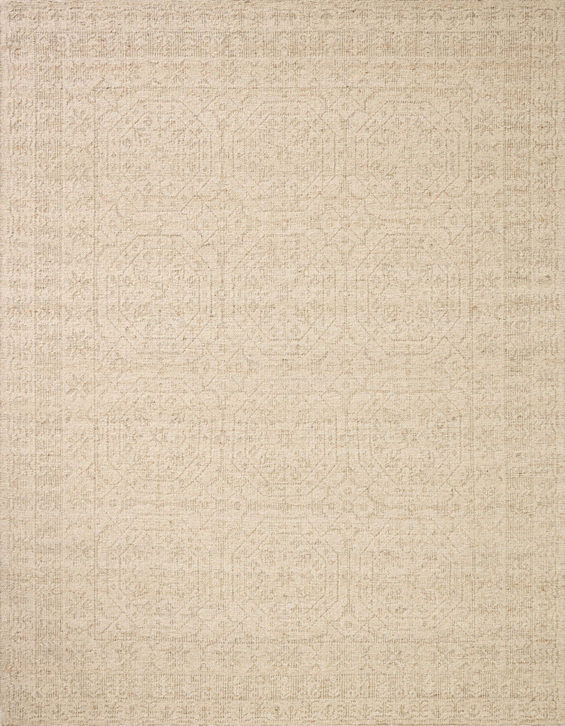 Loloi Novi Fog / Stone 18" x 18" Sample Rug Beige sample Hand-Woven Wool/Cotton