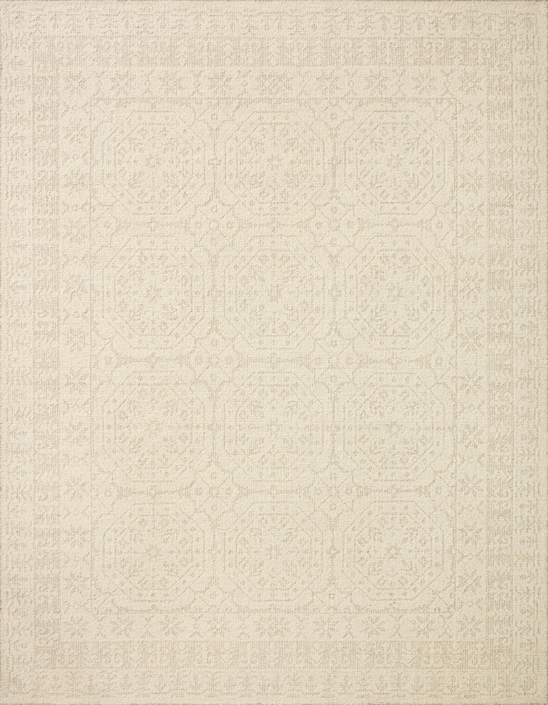 Loloi Novi Ivory / Dove 18" x 18" Sample Rug Ivory sample Hand-Woven Wool/Cotton