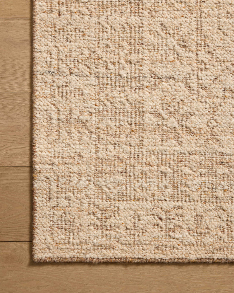 Loloi Novi Natural / Clay 18" x 18" Sample Rug Beige sample Hand-Woven Wool/Cotton