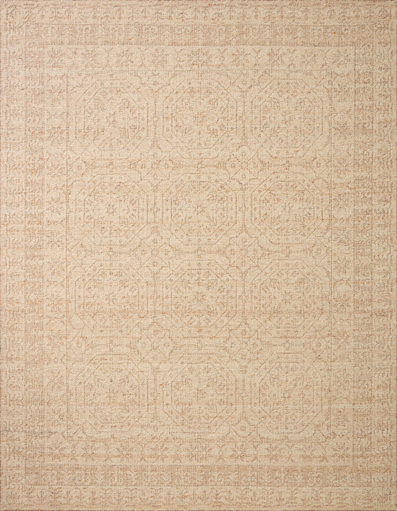 Loloi Novi Natural / Clay 18" x 18" Sample Rug Beige sample Hand-Woven Wool/Cotton