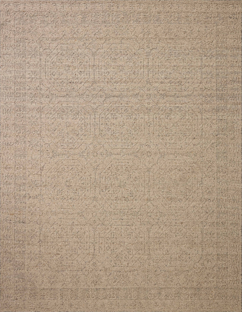 Loloi Novi Oatmeal / Grey 18" x 18" Sample Rug Beige sample Hand-Woven Wool/Cotton