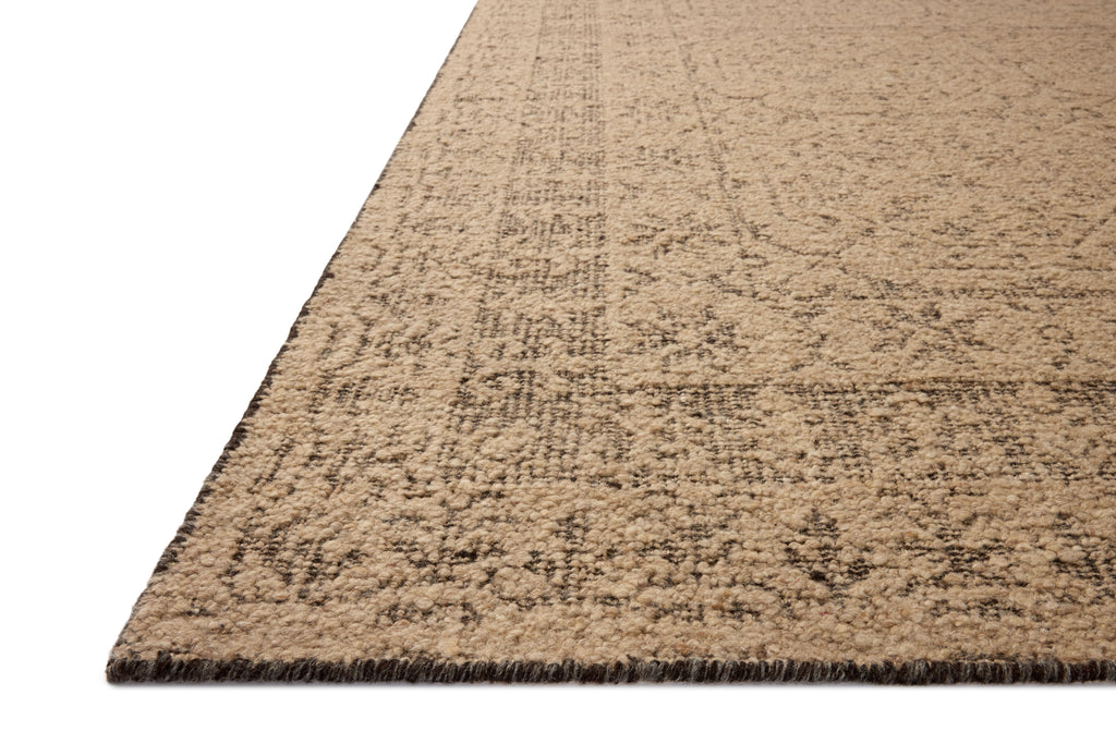 Loloi Novi Tan / Onyx 18" x 18" Sample Rug Beige sample Hand-Woven Wool/Cotton