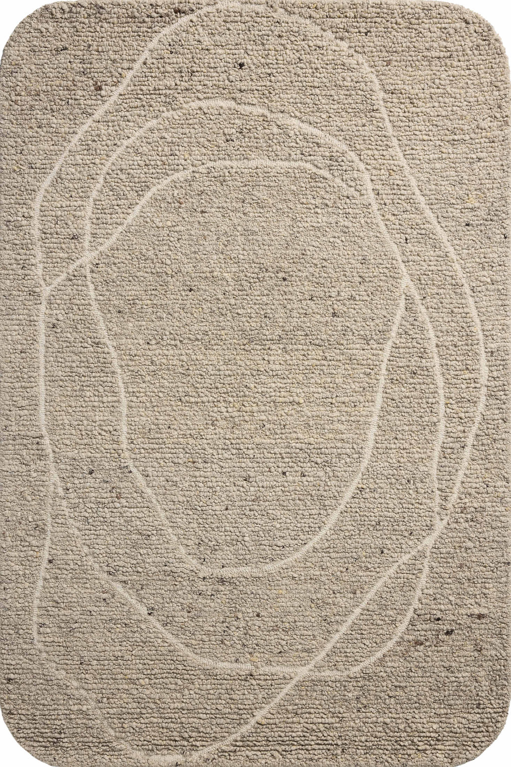 Loloi Otis Oatmeal / Ivory 2'-3" x 3'-9" Accent Rug Beige Accent Hand-Tufted Wool