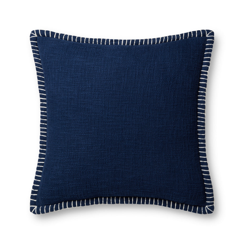 Pillow in Navy 22'' x 22'' Blue pillow Machine-Made Cotton
