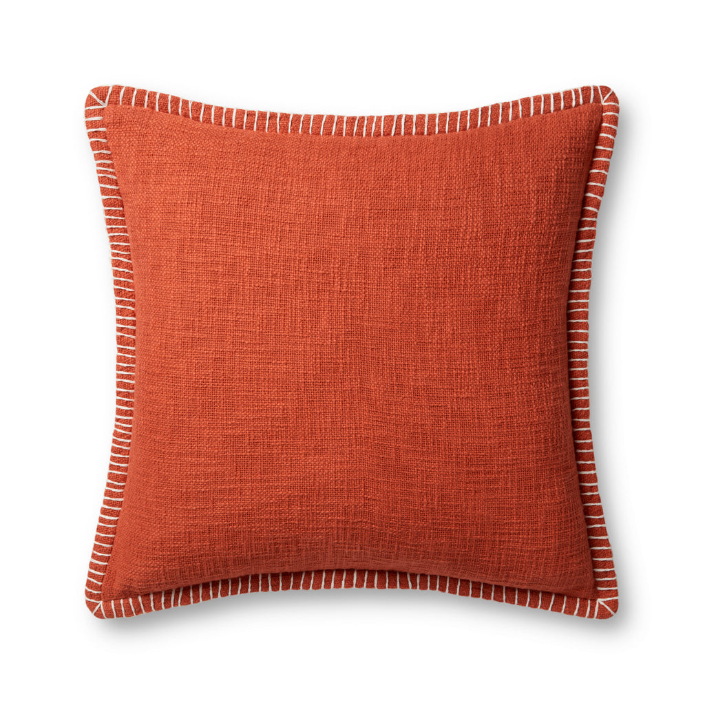 Pillow in Orange 22'' x 22'' Orange pillow Machine-Made Cotton