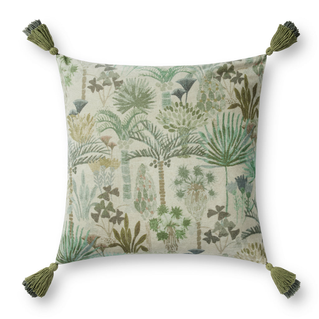 Pillow in Sage 22'' x 22'' Green pillow Woven Cotton