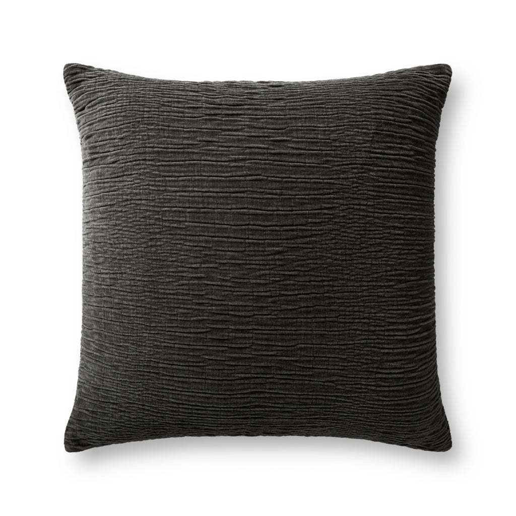 Pillow in Charcoal 22'' x 22'' Gray pillow Machine-Made Polyester