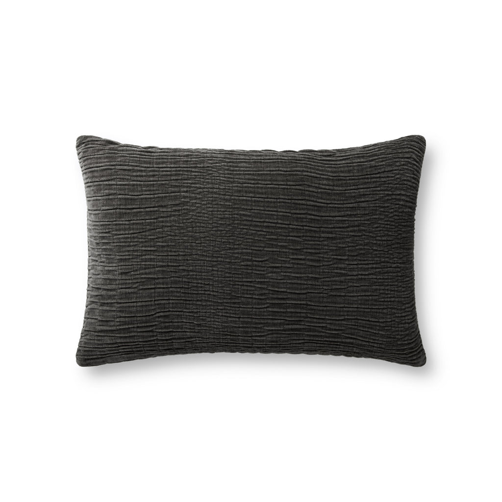 Pillow in Charcoal 13'' x 21'' Gray pillow Machine-Made Polyester