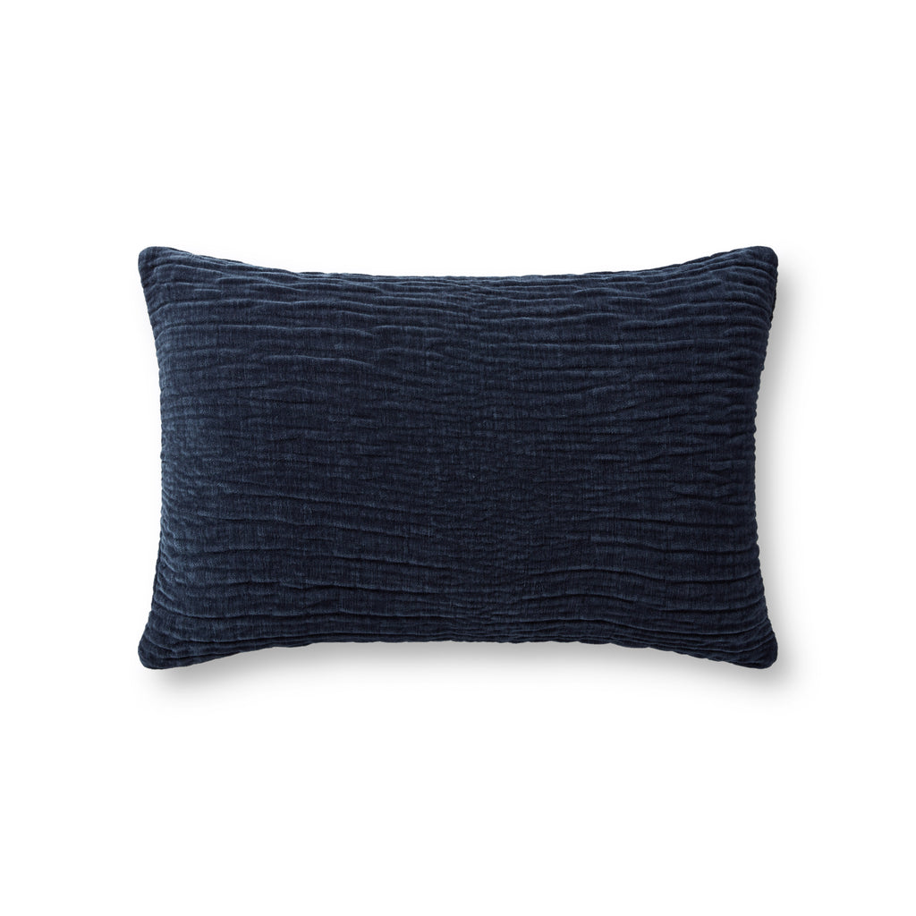 Pillow in Navy 13'' x 21'' Blue pillow Machine-Made Polyester