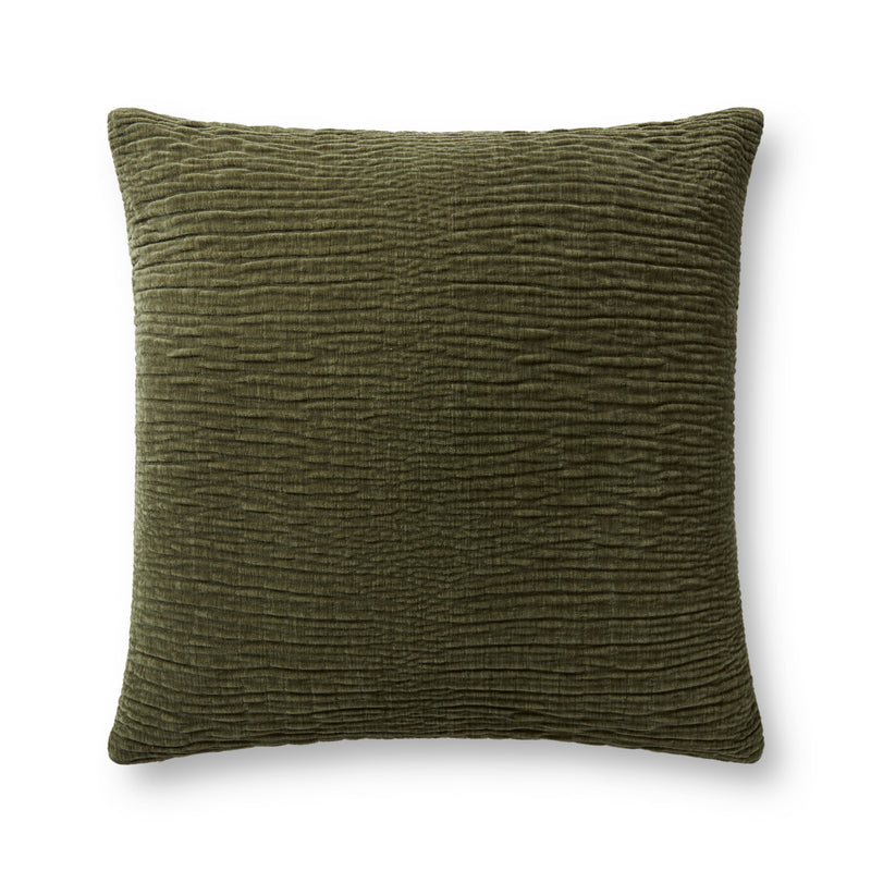 Pillow in Olive 22'' x 22'' Green pillow Machine-Made Polyester