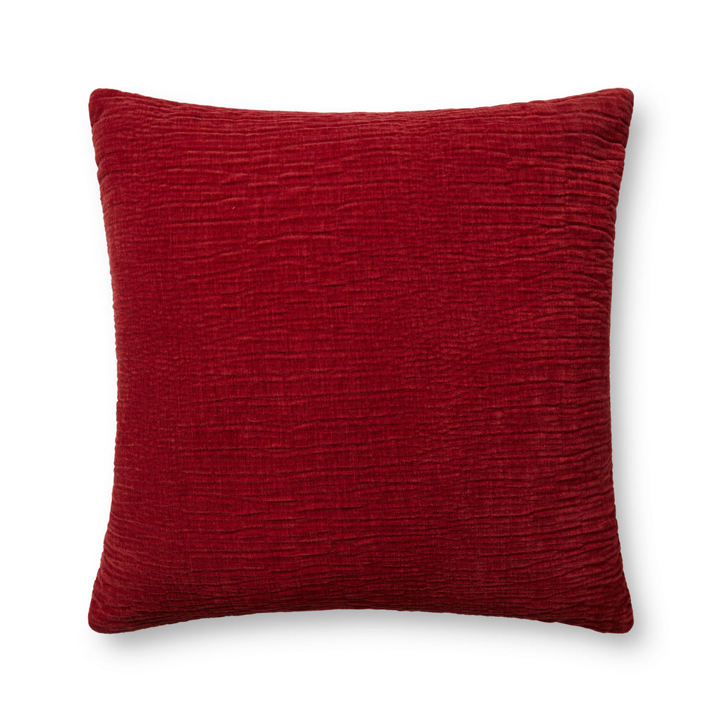 Pillow in Red 22'' x 22'' Red pillow Machine-Made Polyester