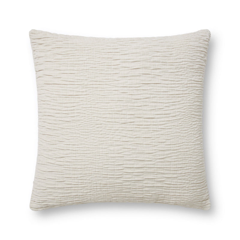 100% Polyester 18" x 18" Pillow in NATURAL / CHARCOAL