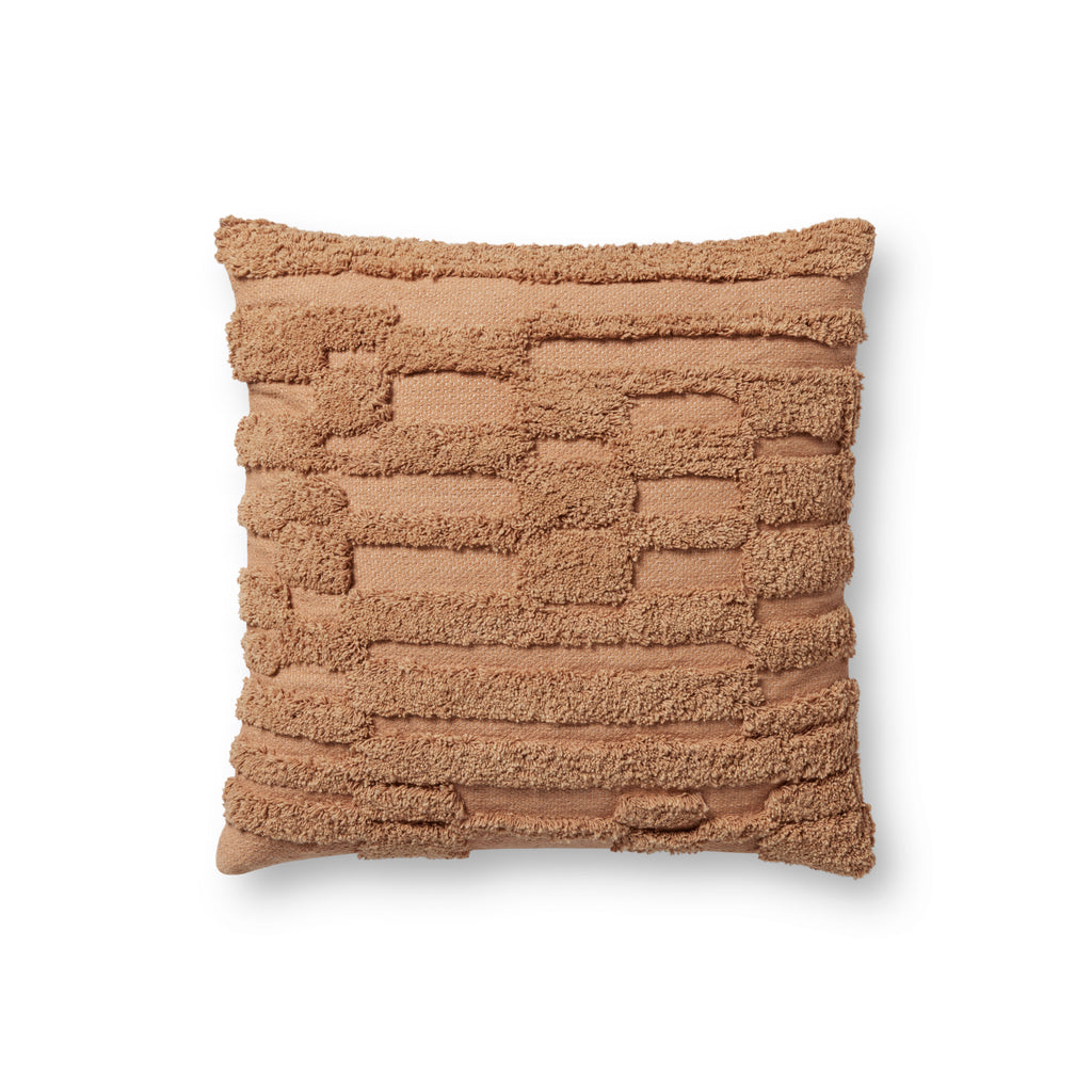 Pillow in Clay 18'' x 18'' 0 pillow Hand-Woven Cotton/Polyester