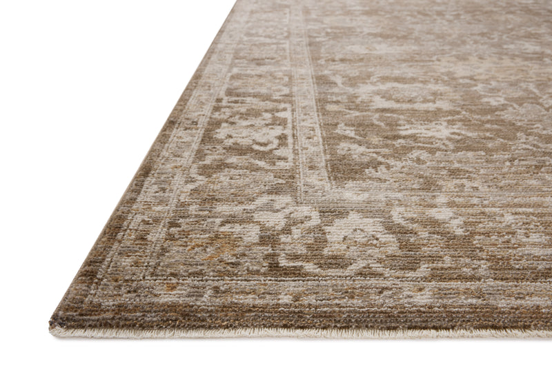 Magnolia Home by Joanna Gaines x Loloi Pace Rug in Bark / Natural Beige Accent Power-Loomed Polypropylene/Polyester