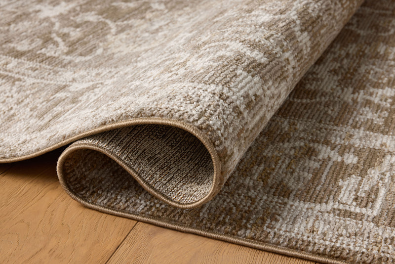 Magnolia Home by Joanna Gaines x Loloi Pace Rug in Bark / Natural Beige Accent Power-Loomed Polypropylene/Polyester