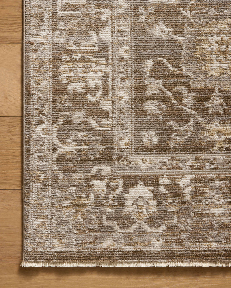 Magnolia Home by Joanna Gaines x Loloi Pace Rug in Bark / Natural Beige Accent Power-Loomed Polypropylene/Polyester