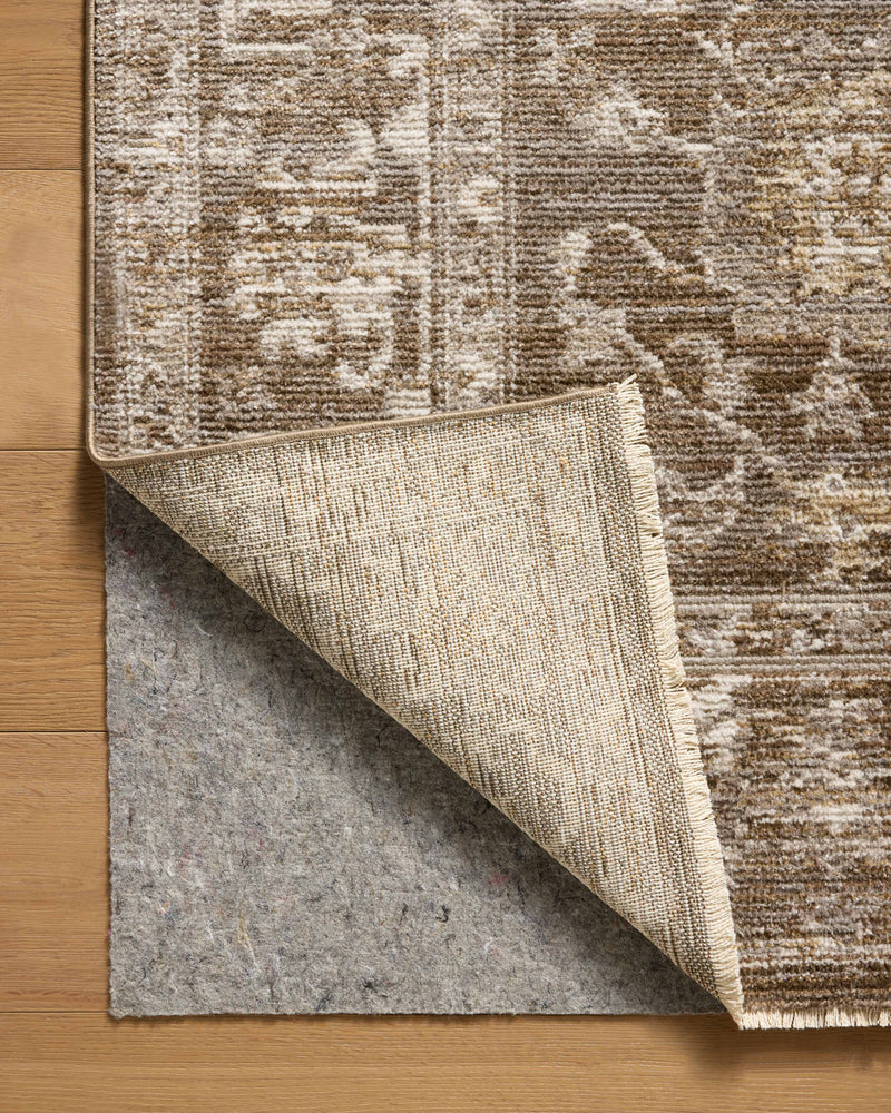 Magnolia Home by Joanna Gaines x Loloi Pace Rug in Bark / Natural Beige Accent Power-Loomed Polypropylene/Polyester