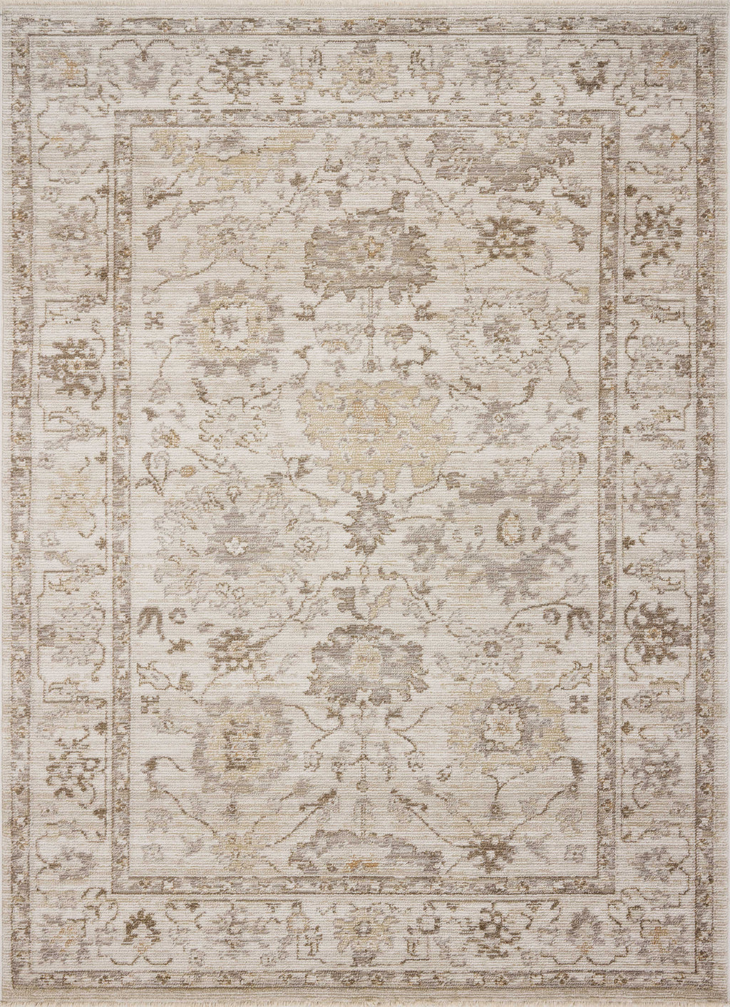 Magnolia Home by Joanna Gaines x Loloi Pace Rug in Natural / Stone Beige Accent Power-Loomed Polypropylene/Polyester