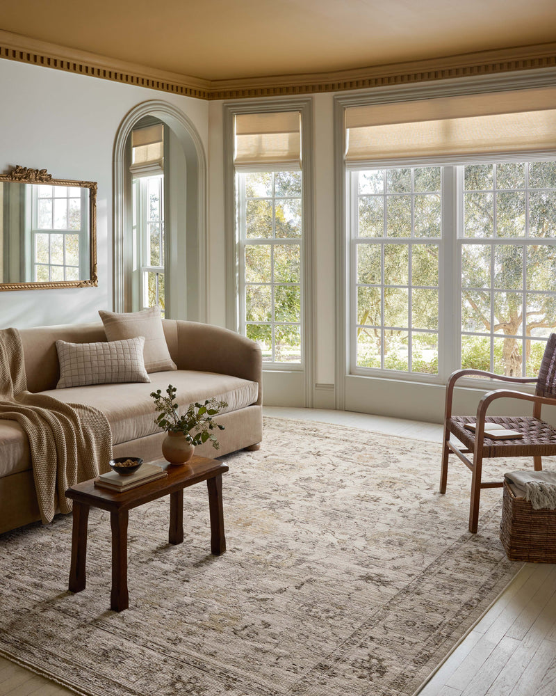 Magnolia Home by Joanna Gaines x Loloi Pace Rug in Natural / Stone Beige Accent Power-Loomed Polypropylene/Polyester