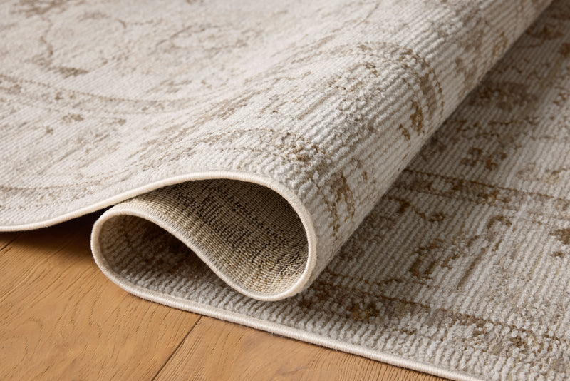 Magnolia Home by Joanna Gaines x Loloi Pace Rug in Natural / Stone Beige Accent Power-Loomed Polypropylene/Polyester