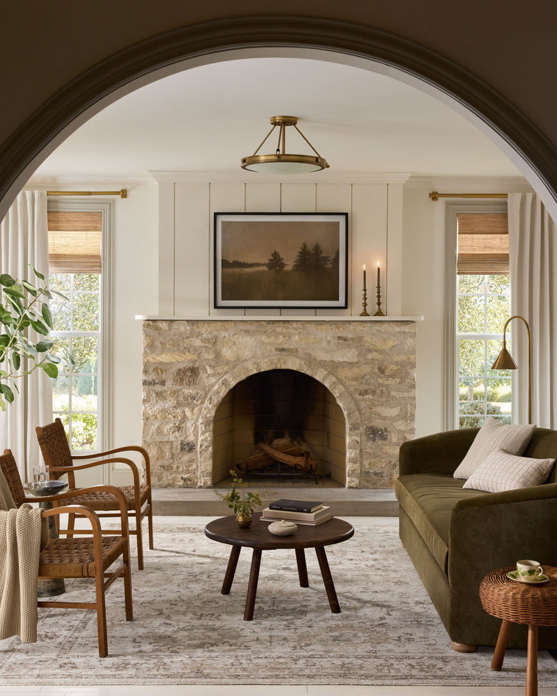 Magnolia Home by Joanna Gaines x Loloi Pace Rug in Natural / Stone Beige Accent Power-Loomed Polypropylene/Polyester