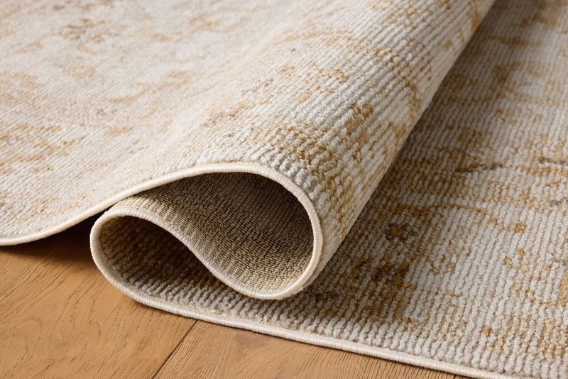 Magnolia Home by Joanna Gaines x Loloi Pace Rug in Natural / Gold Beige Accent Power-Loomed Polypropylene/Polyester